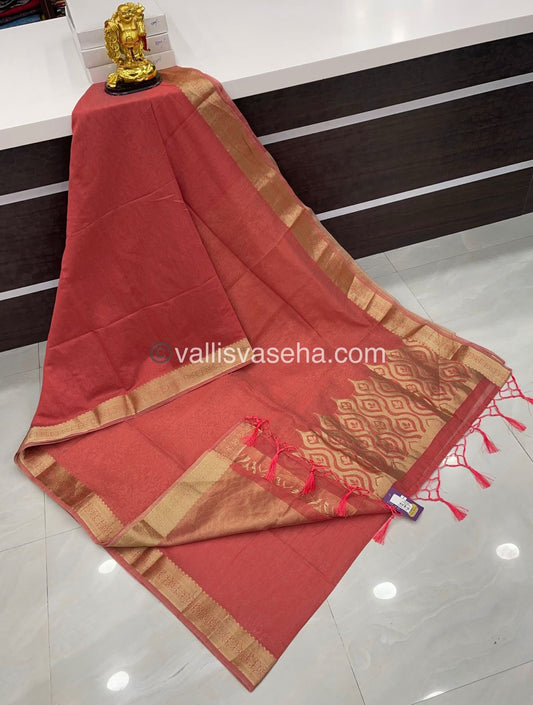 Chanderi Mixed Cotton Saree  - VVCMC001