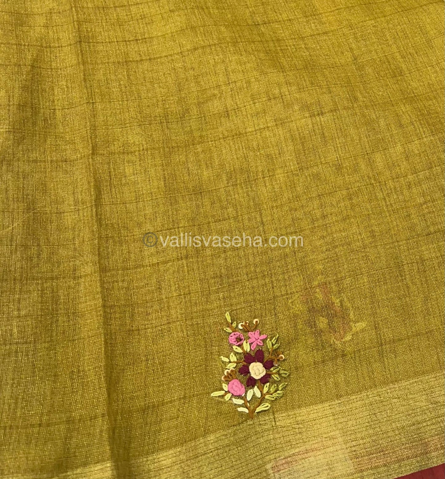 French Knot - Tissue Saree - Green Shade - VVLFN002