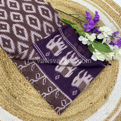 Jute Mixed Cotton Saree | VVJCS001