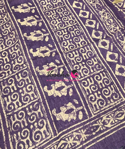 Art Tussar / Art Silk - Purple Shade - VVATS002
