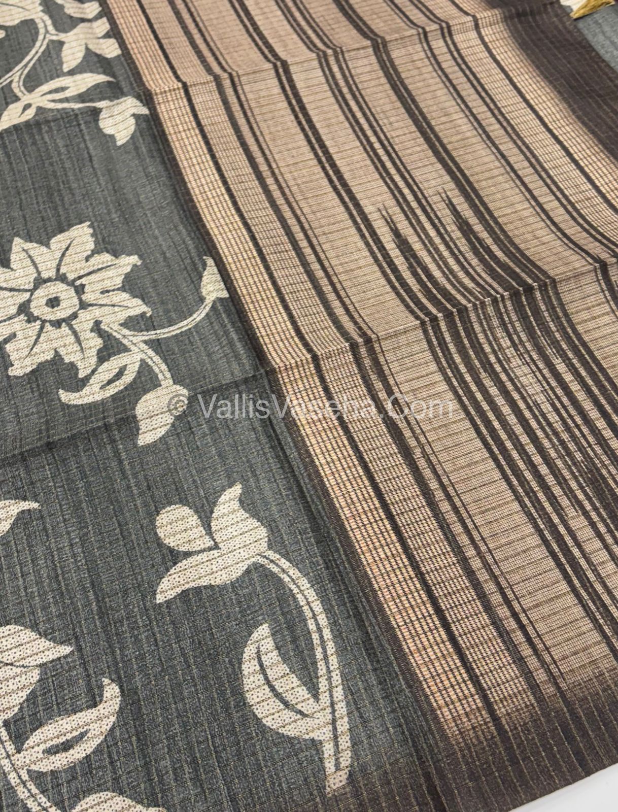 Art Tussar / Art Silk - Grey & Grey Shade - VVATS003