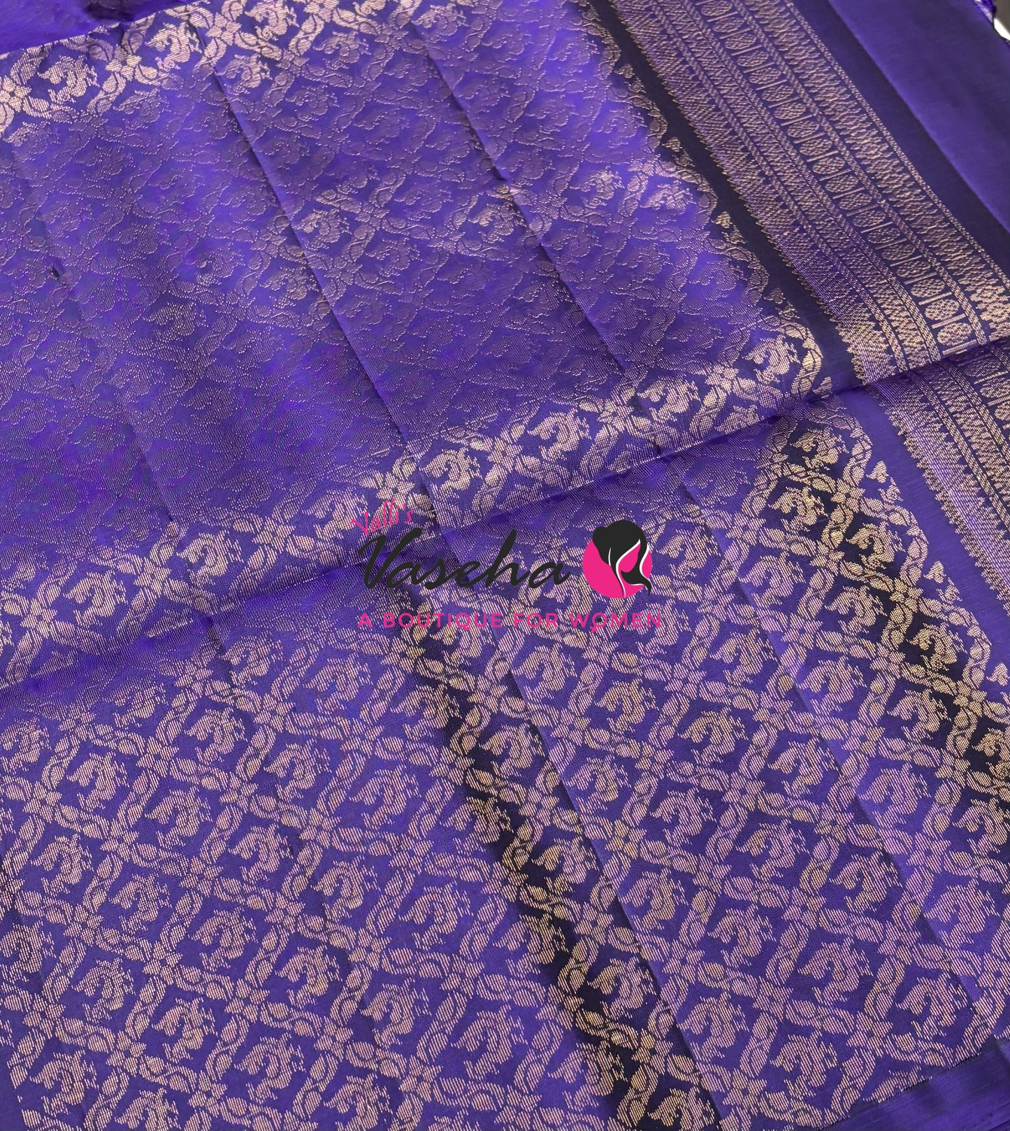 Pure Soft Silk Saree  - Border Less  - Violet Shade - VVPSS100