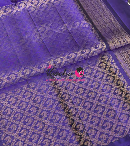 Pure Soft Silk Saree  - Border Less  - Violet Shade - VVPSS100