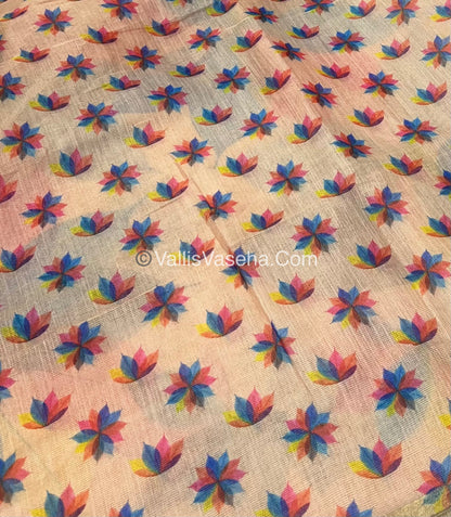 Semi Kota Tissue Sarees - Stone Studded - Cream ( Beige) Shade - VVSKS003