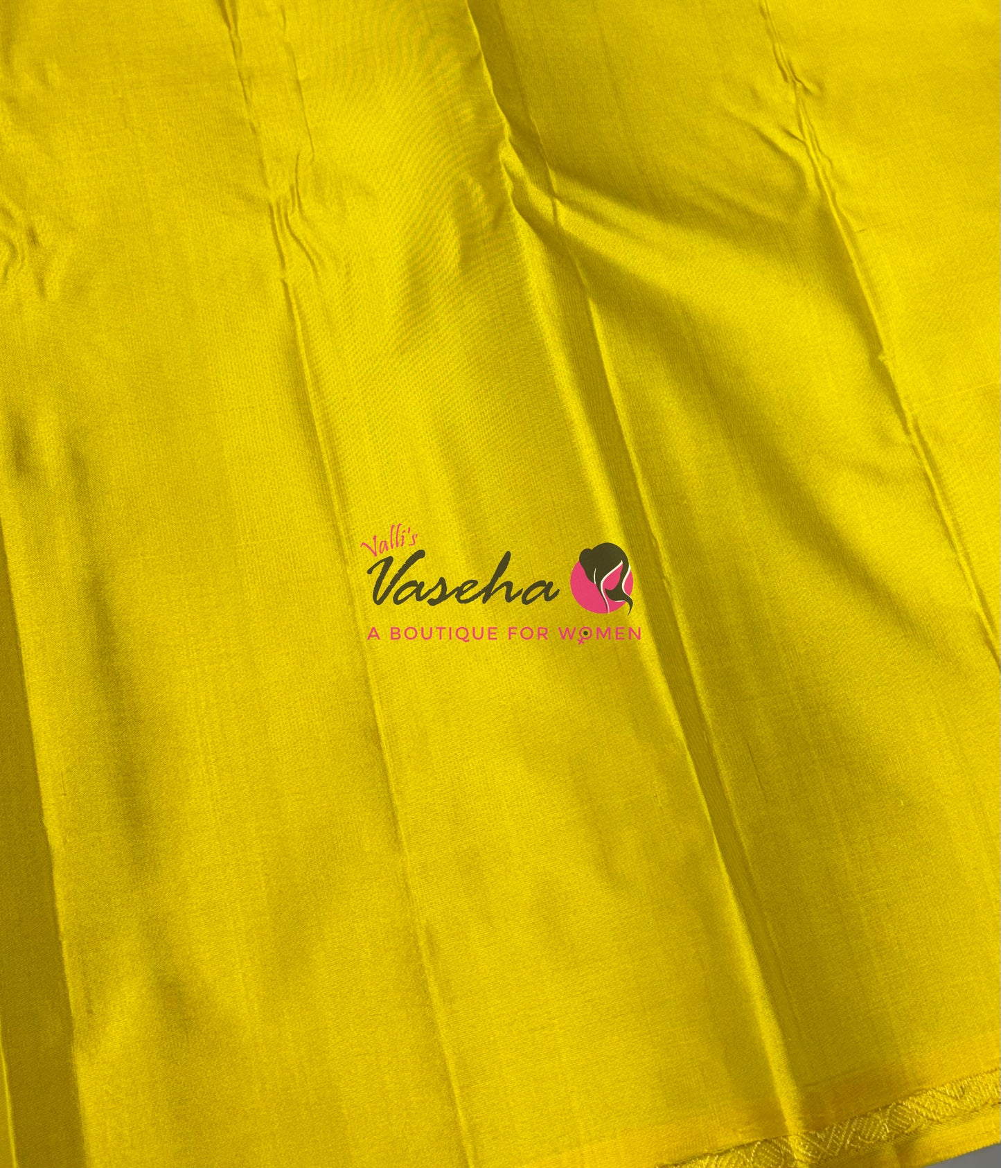 Pure Kanchipuram Silk Saree - Border Less - Purple with Yellow Combo - VVPS043