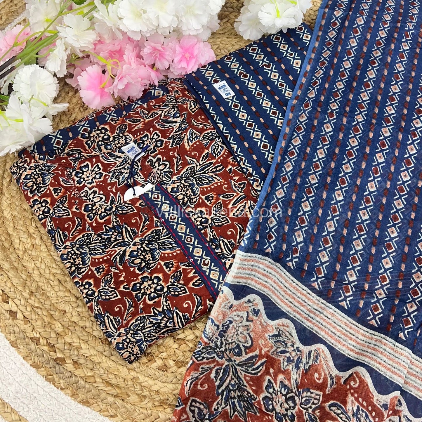 Ready Made - Anarkali - Salwar, Kameez & Duppatta(3pc)- Printed Cotton - VVAS004