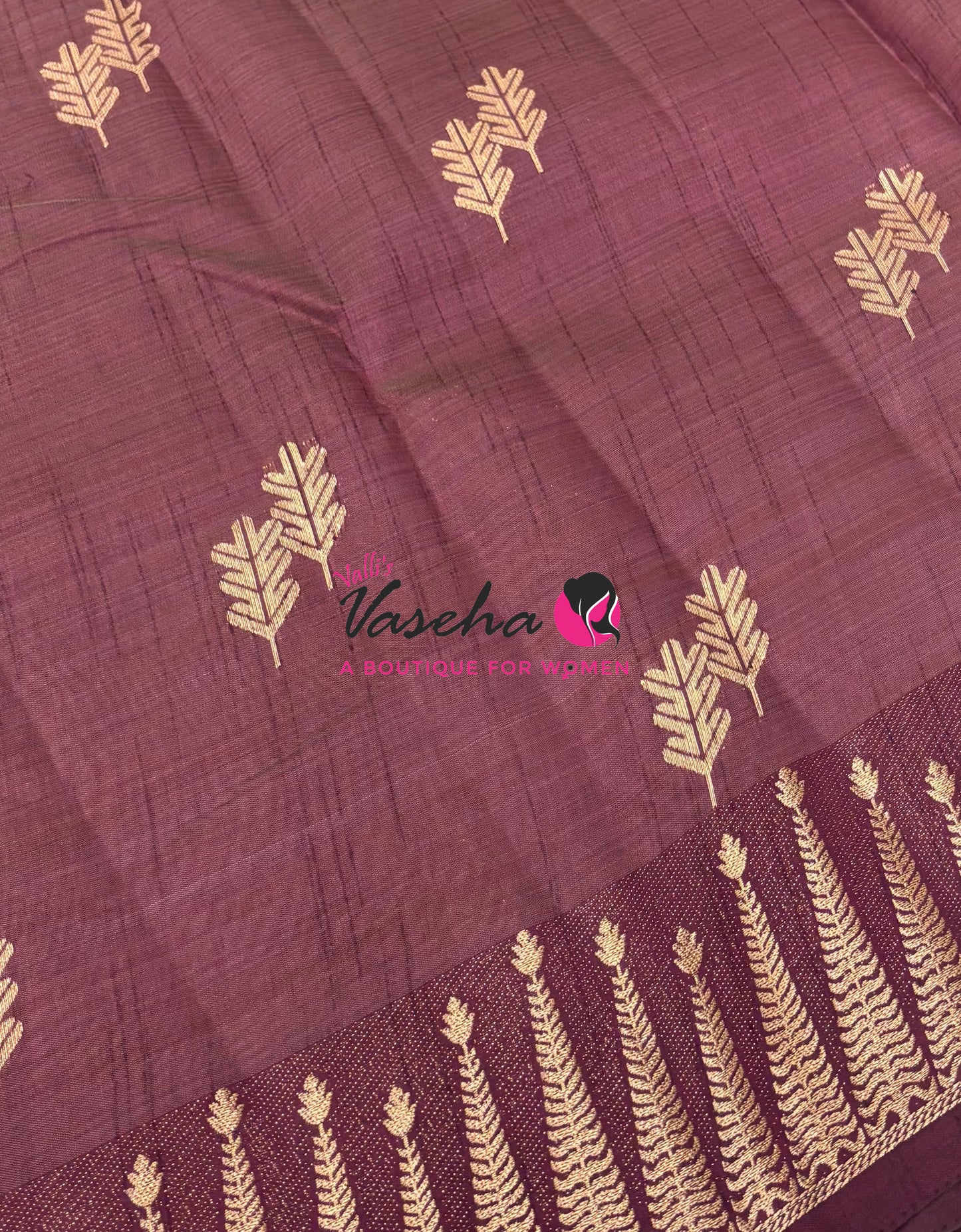 Semi Tussar Silk Saree | Wine Shade |VVSTS050