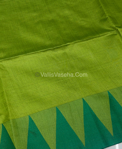 Semi Raw Silk - Green With Green Shade - VVRS006