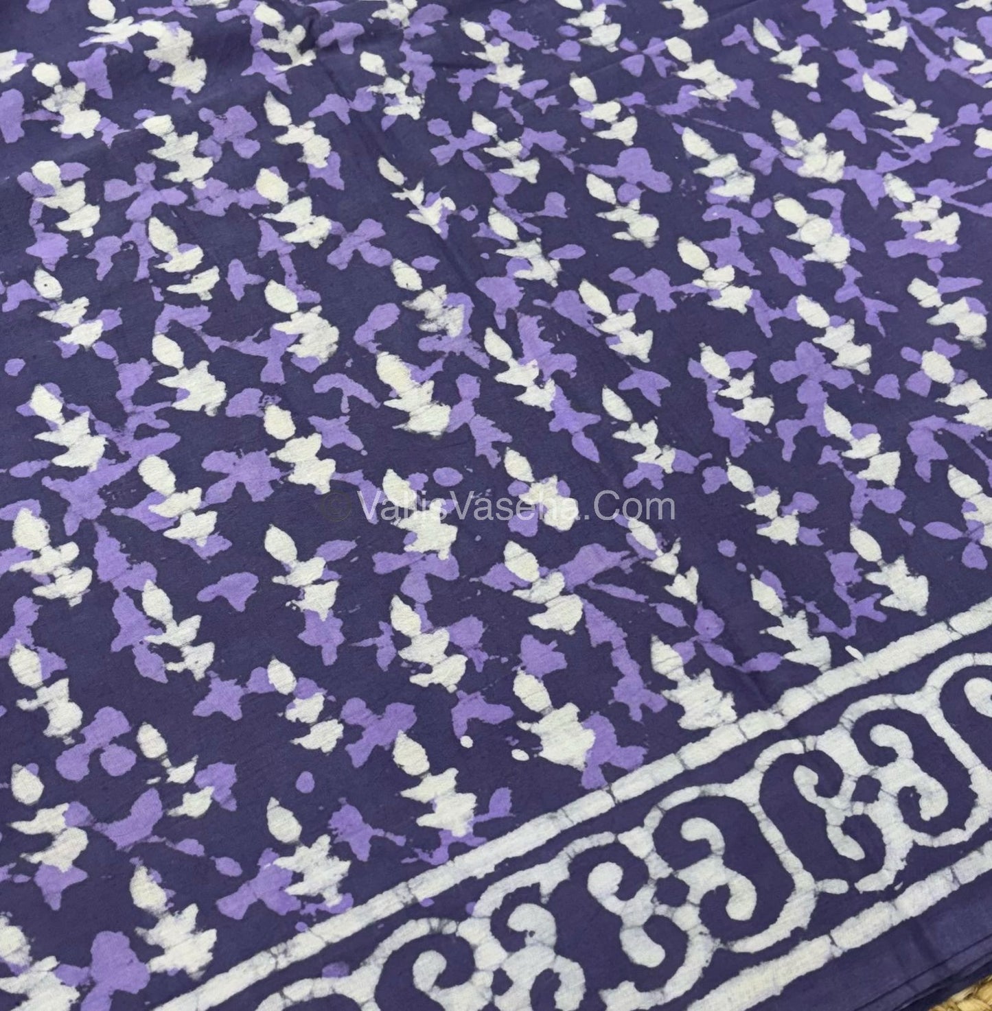 Pure Soft Mul Mul Cotton Sarees - Hand Block Prints - VVMMC006