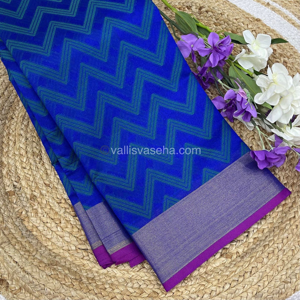 Banarasi - Kora Tanchoi - Waves Pattern - Semi Soft Silk Saree - VVKTS001