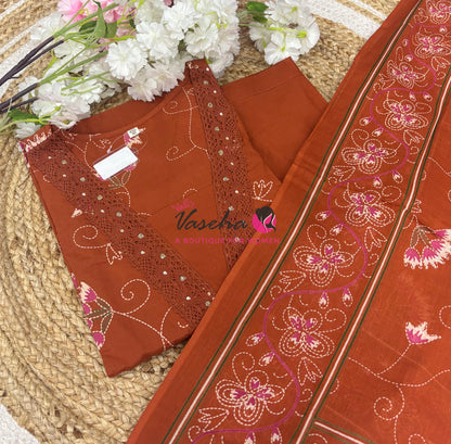 Ready Made |Salwar, Kameez & Duppatta(3pc)|Cotton |VVRMS020