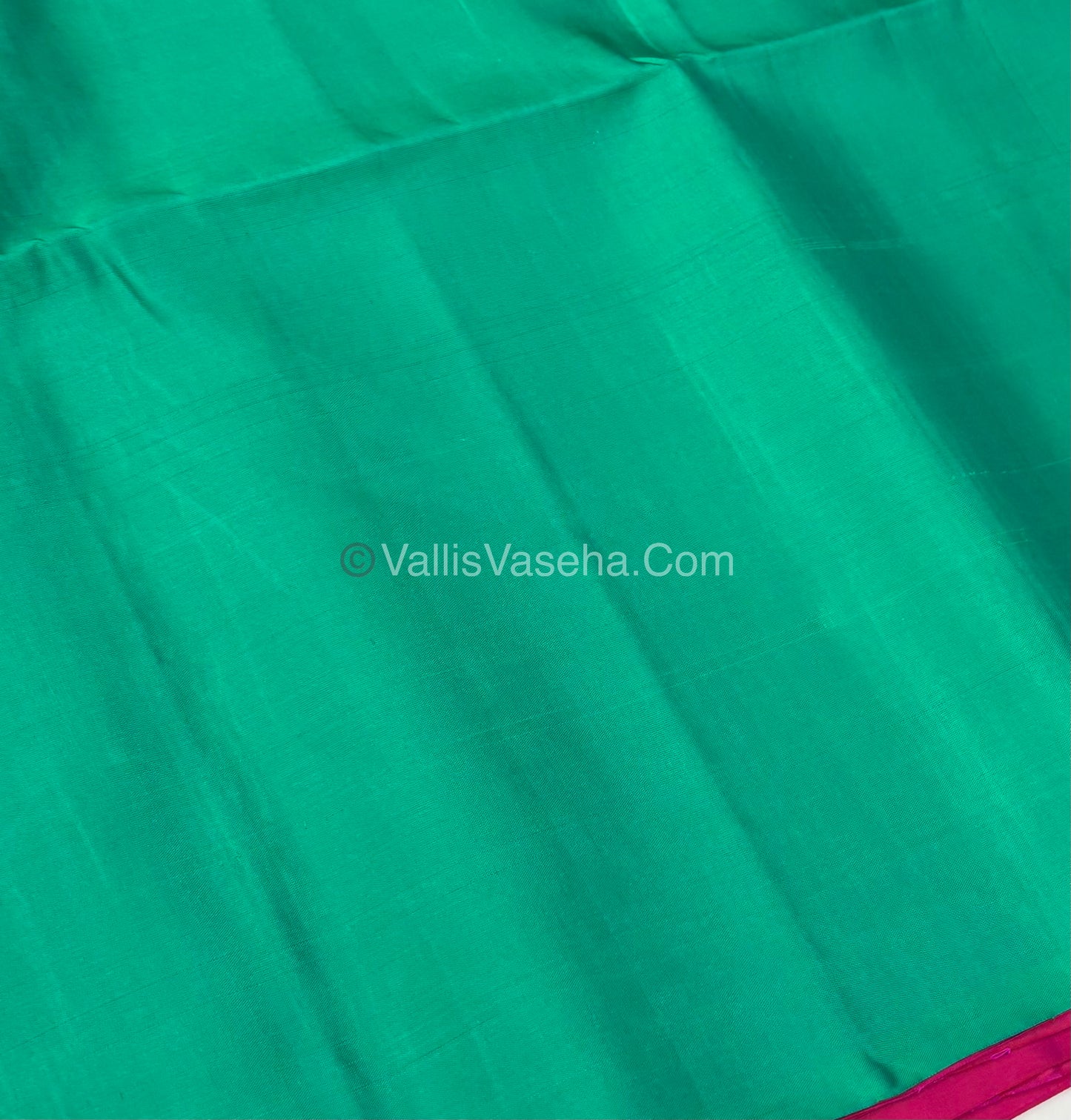 Pure Soft Silk Saree - Border Less  - Pink & Green Combo - VVPSS070
