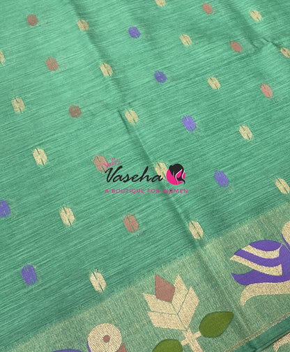 Banarasi - Heritage Meenakari Silk - Pista Green  Shade - VVBHS014