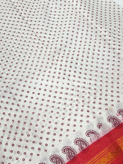 Sungudi Cotton Saree  - Bandini Print  - VVSBP001