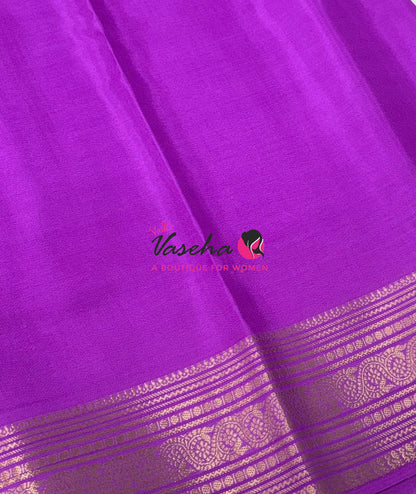 Semi Mysore Crepe Silk  - Lilac Pink Shade - VVSMC005