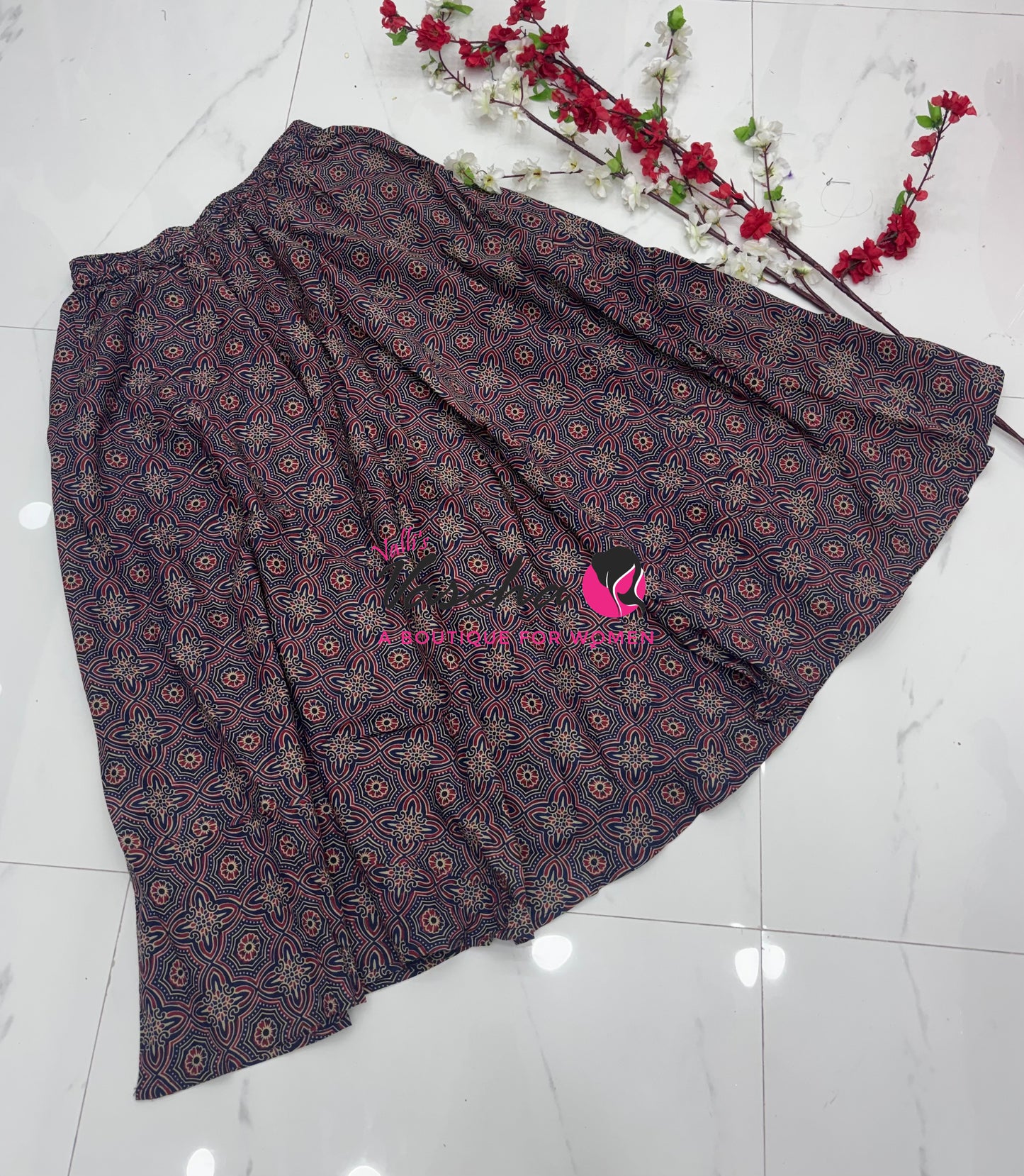 Skirts - Ajrakh Printed - 2XL Size - VVPCS003