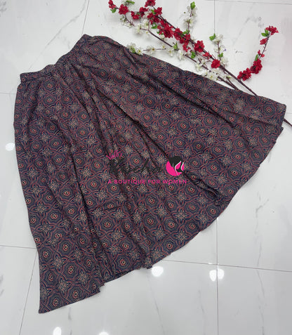 Skirts - Ajrakh Printed - 2XL Size - VVPCS003