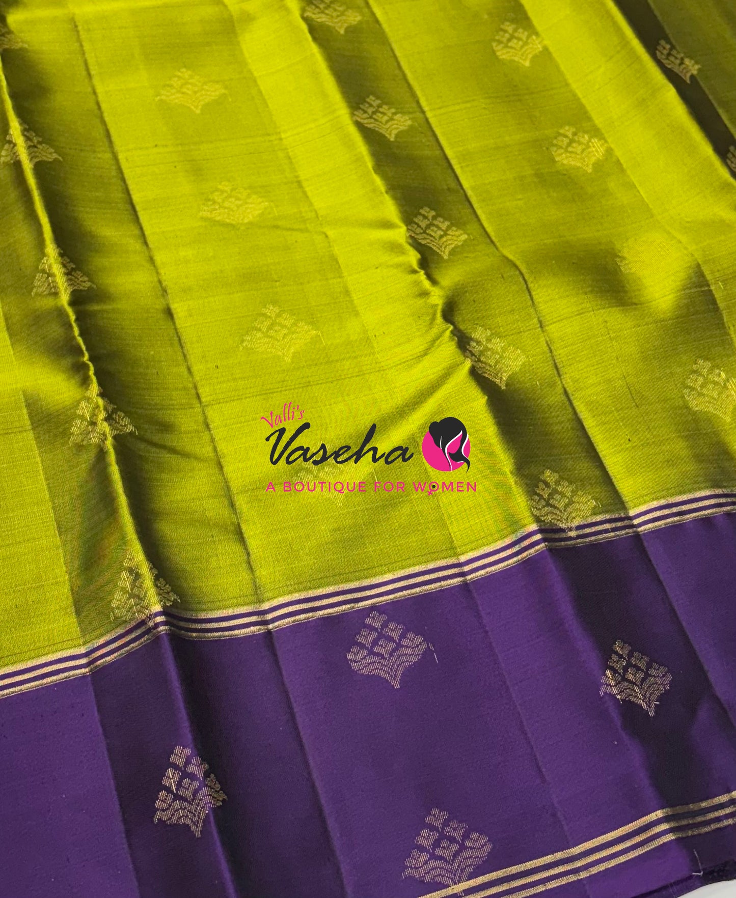 Half Mix - Pure Soft Silk Saree - Long Retta Petta Border with Butta - VVPSS105