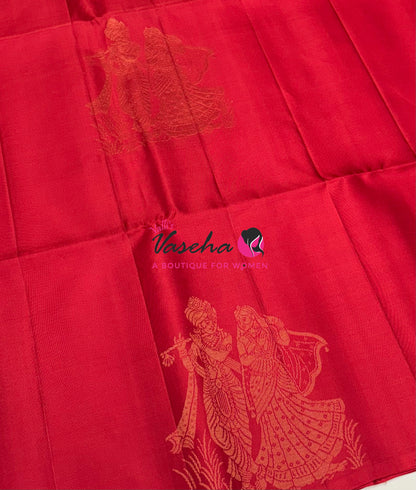 Pure Soft Silk Saree  - Red Shade - VVPSS133
