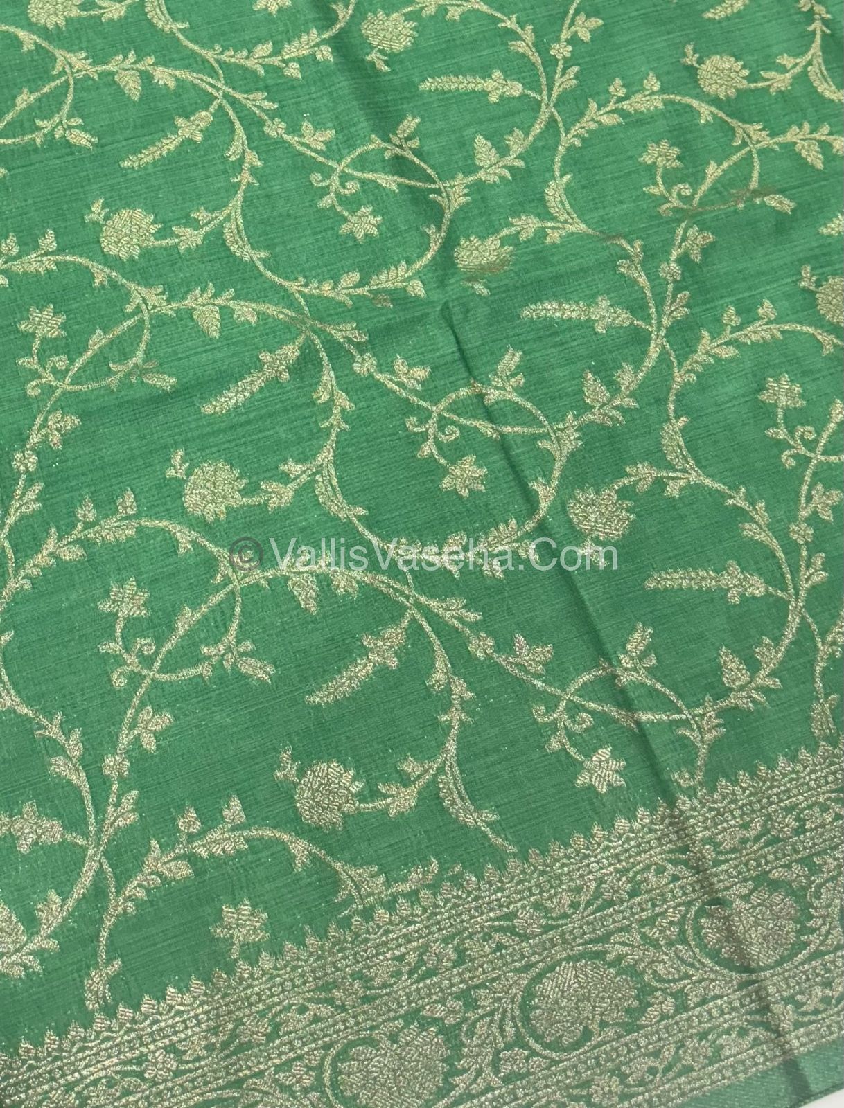 Banarasi - Heritage Silk - Semi Kathan Silk - Pista Green Shade- VVBHS001