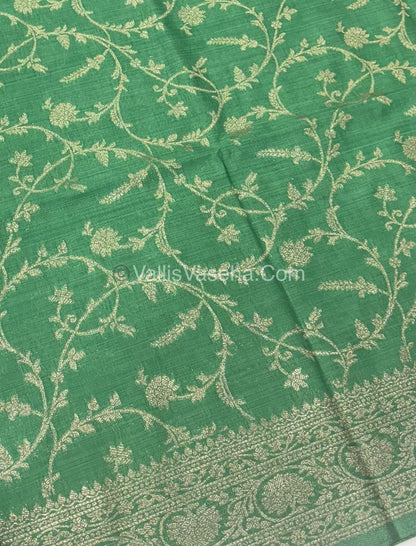 Banarasi - Heritage Silk - Semi Kathan Silk - Pista Green Shade- VVBHS001