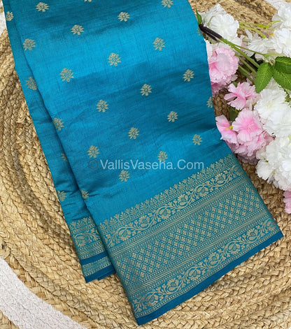 Semi Tussar Silk  - Blue Shade - VVSTS014