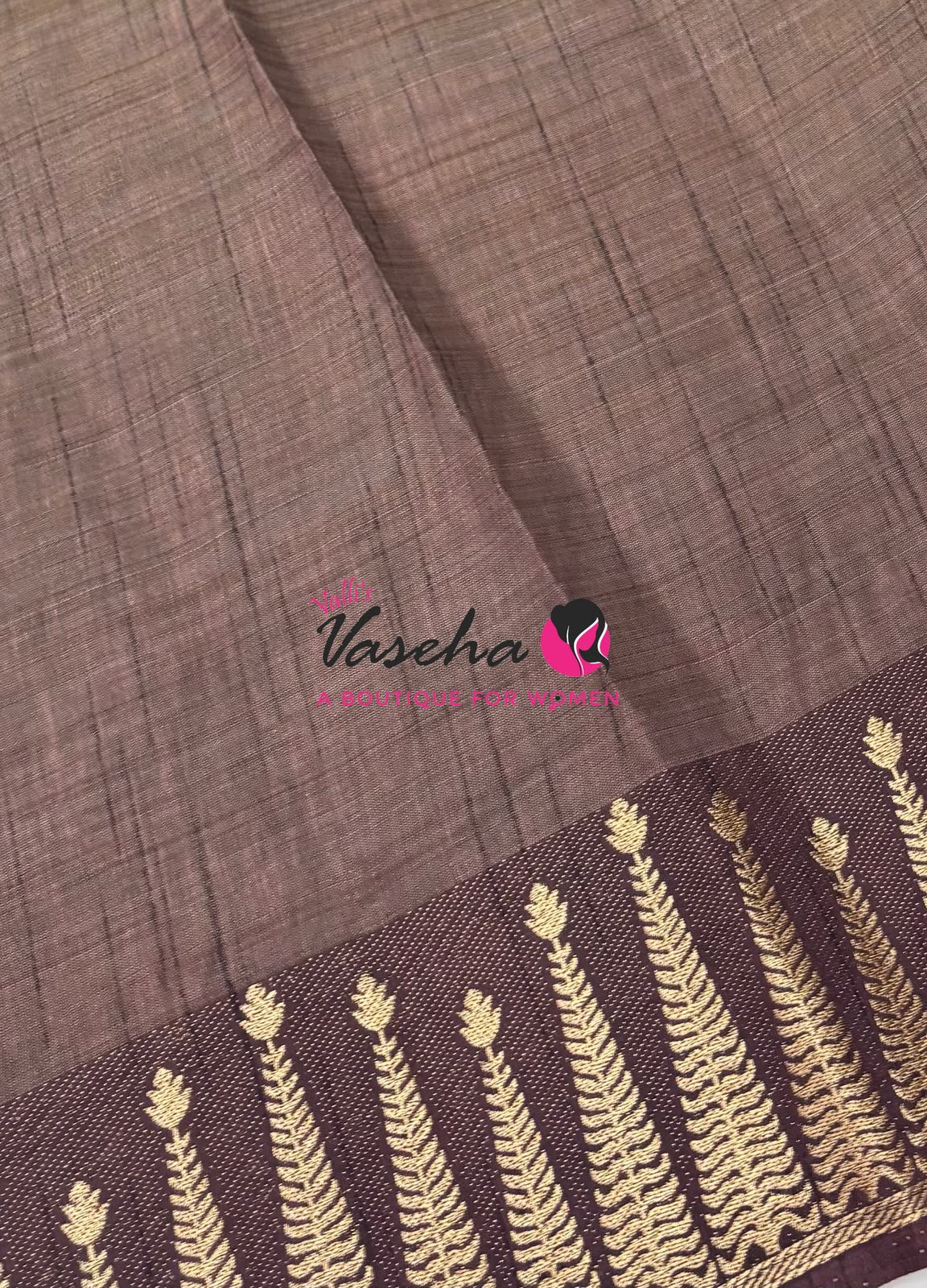 Semi Tussar Silk Saree | Brown Shade |VVSTS050