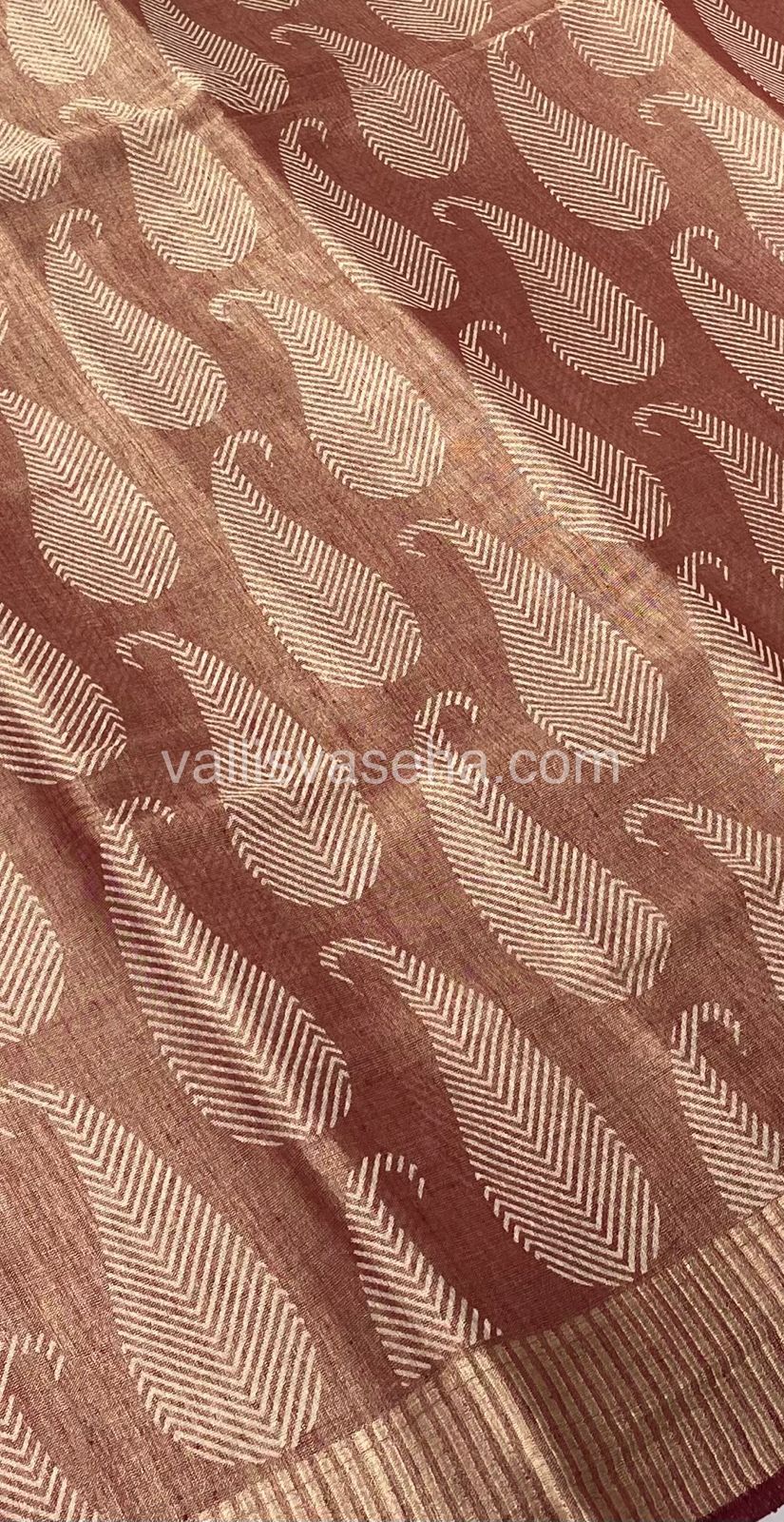 Semi Tussar Silk - Meroon Shade - VVSTS001