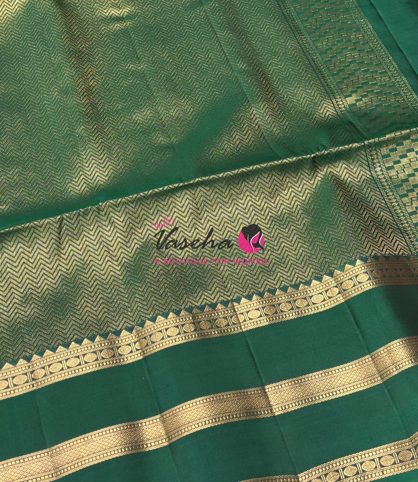 Half Mixed  Soft Silk Saree - Grey & Green - VVPSS077