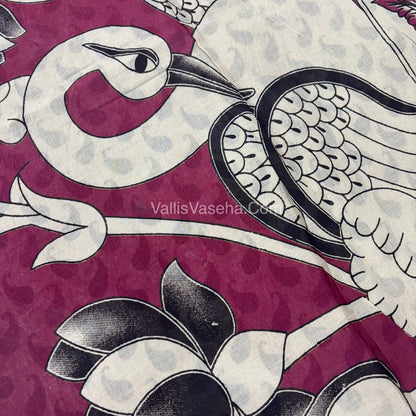 Pure Kalamkari Cotton Saree - VVPKC002