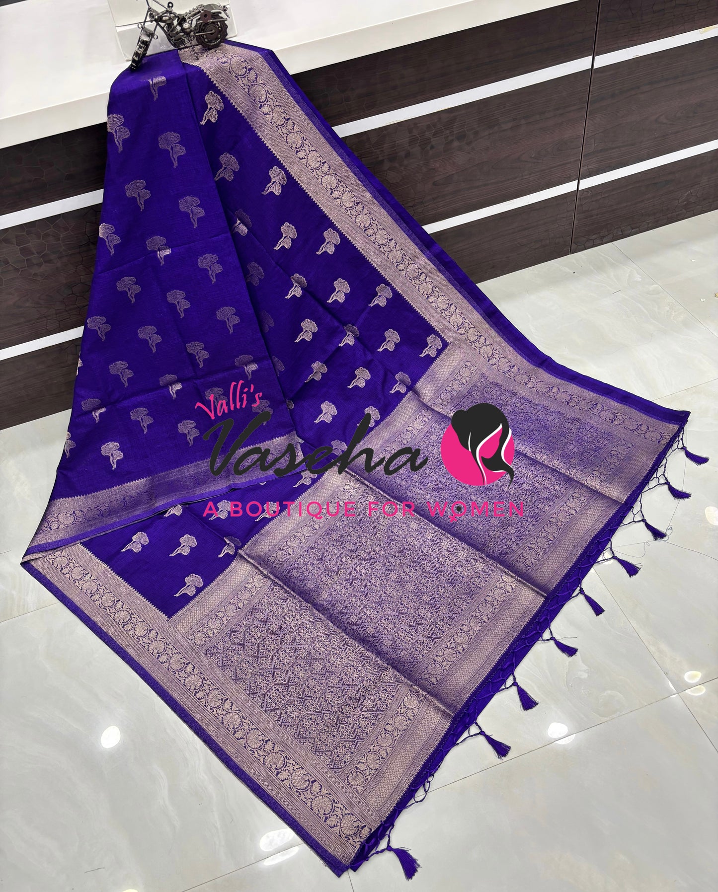 Banarasi - Heritage Silk - Semi Kathan Silk - Violetish Purple Shade - VVBHS010