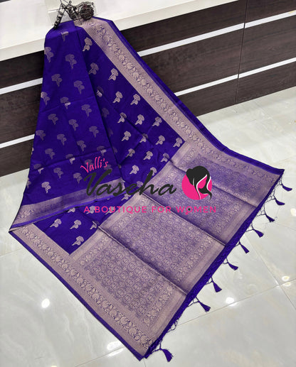 Banarasi - Heritage Silk - Semi Kathan Silk - Violetish Purple Shade - VVBHS010