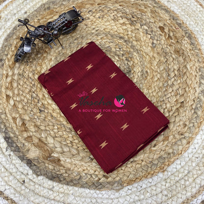 Blouse Bit - Pack Of 10pcs - Assorted- Dark - Semi Raw Silk - Thread Butta - 1 mtr - VVBB006
