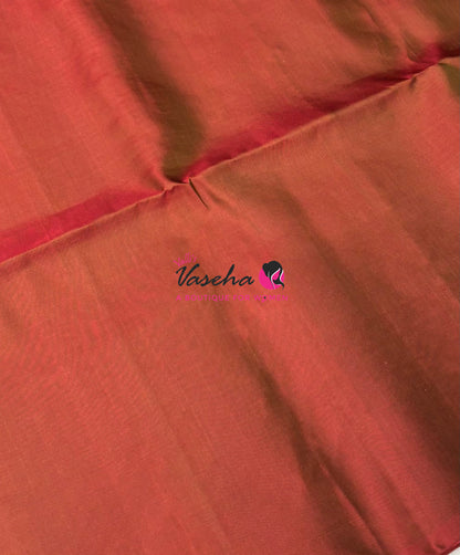 Pure Soft Silk Saree - Cream  With Red - VVPSS072