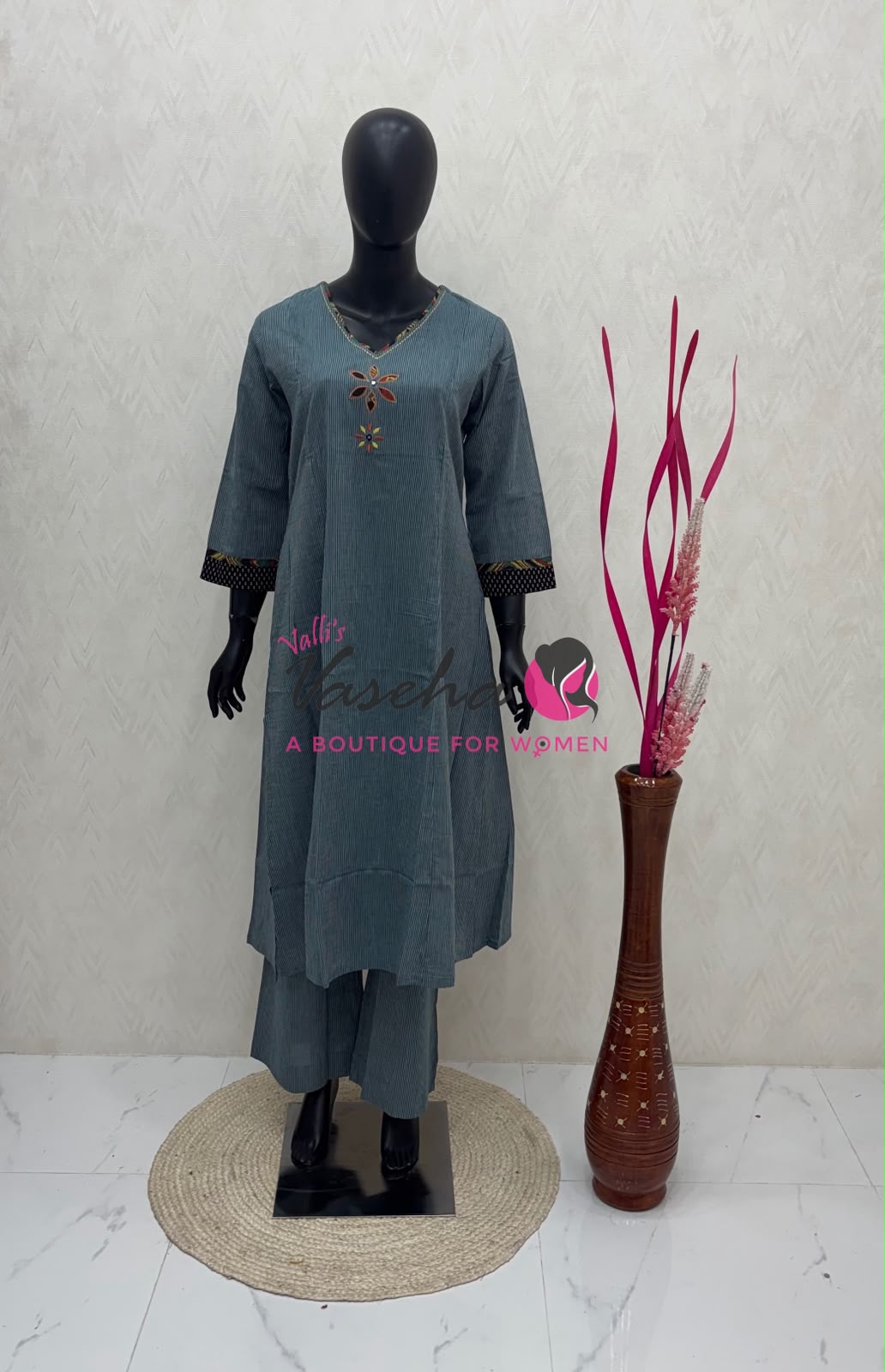 Top & Bottom(2pc) Co-Ord Set - Cotton - VVCS008