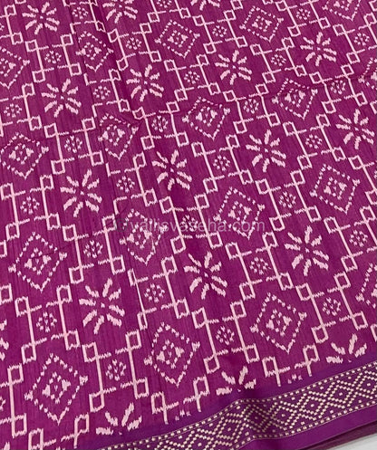 Semi Raw Silk with Zig Zag  Design Weaving - VVRS003