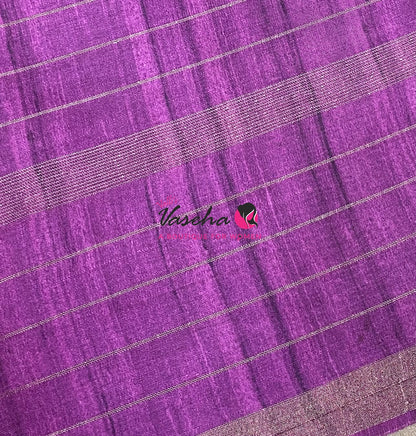 Semi Art Tussar Silk  / Art Silk - Blue& Purple - VVATS007