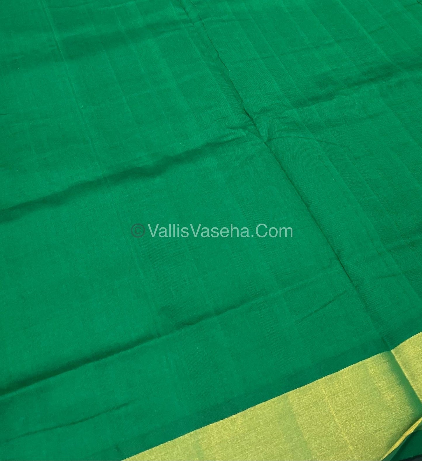 Semi Silk Cotton Saree - Purple & Green Combo - VVSSC001