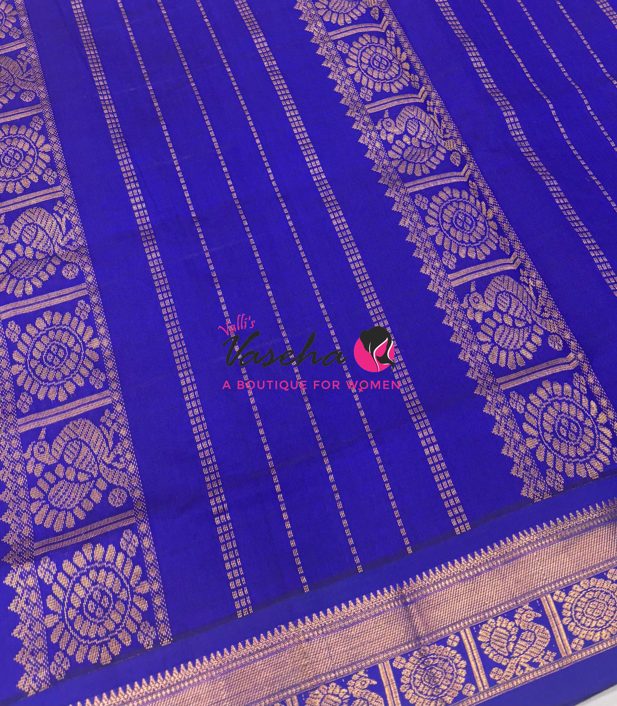 Semi Silk Cotton Saree - Checked Pattern with Butta  - VVSSC013