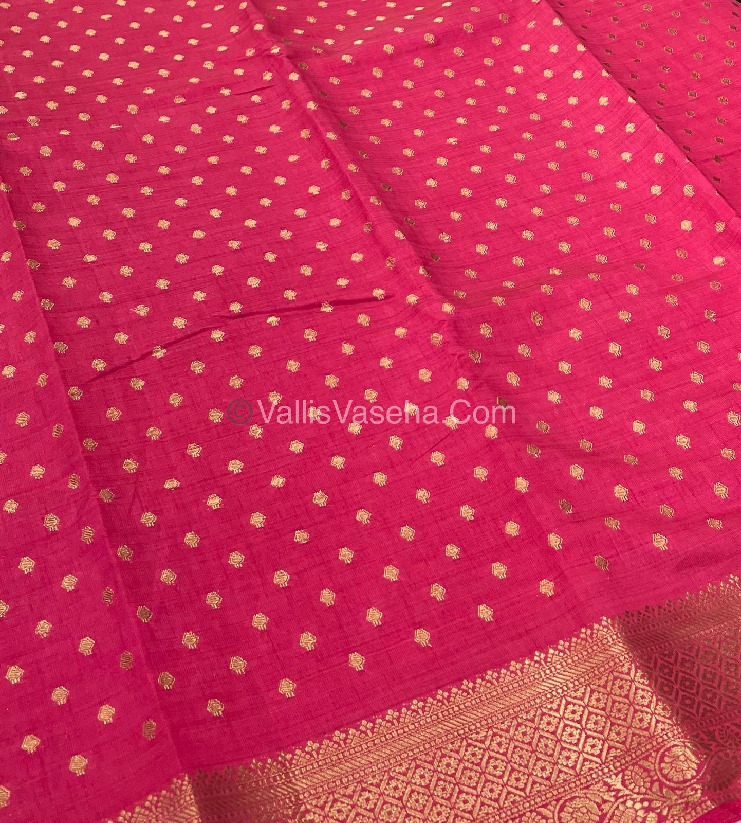 Semi Tussar Silk  - Dark Peach Shade - VVSTS014