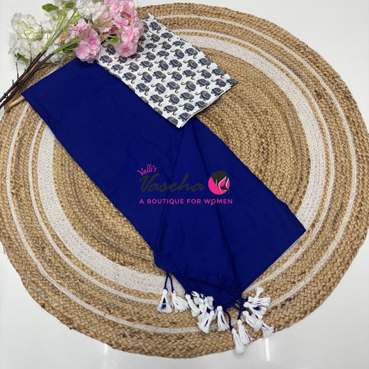Budget Friendly Sarees - Casual Wear Sarees - Khadi Cotton Sarees - VVKCS028