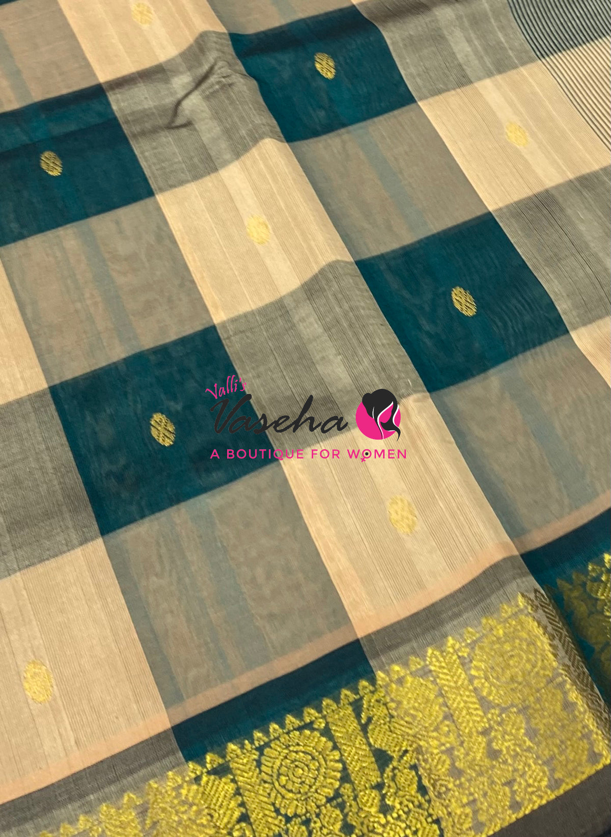 Pure Silk Cotton Saree - Pazhum Pazhamum Checks Design - VVPPSC02