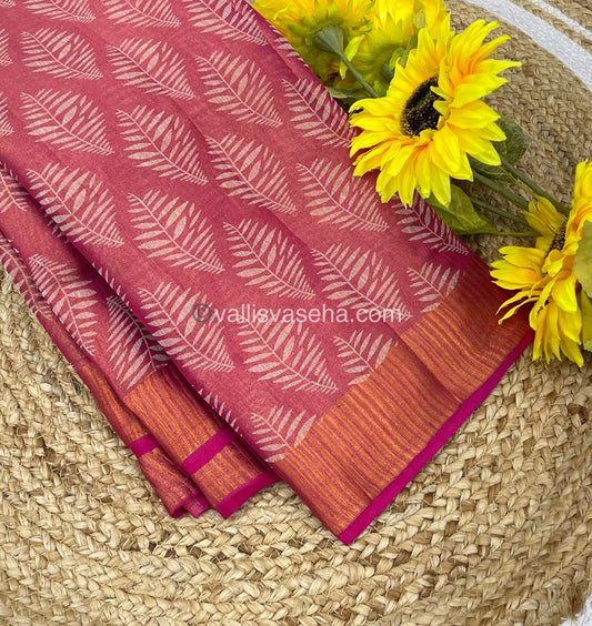 Semi Tussar Silk - Pink Shade - VVSTS001