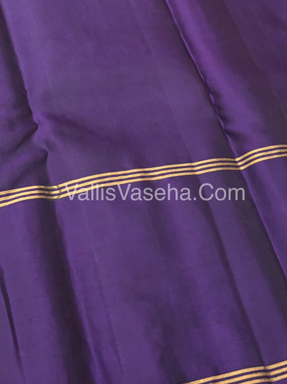 Half Mix - Pure Soft Silk Saree - Long Retta Petta Border with Butta - VVPSS075