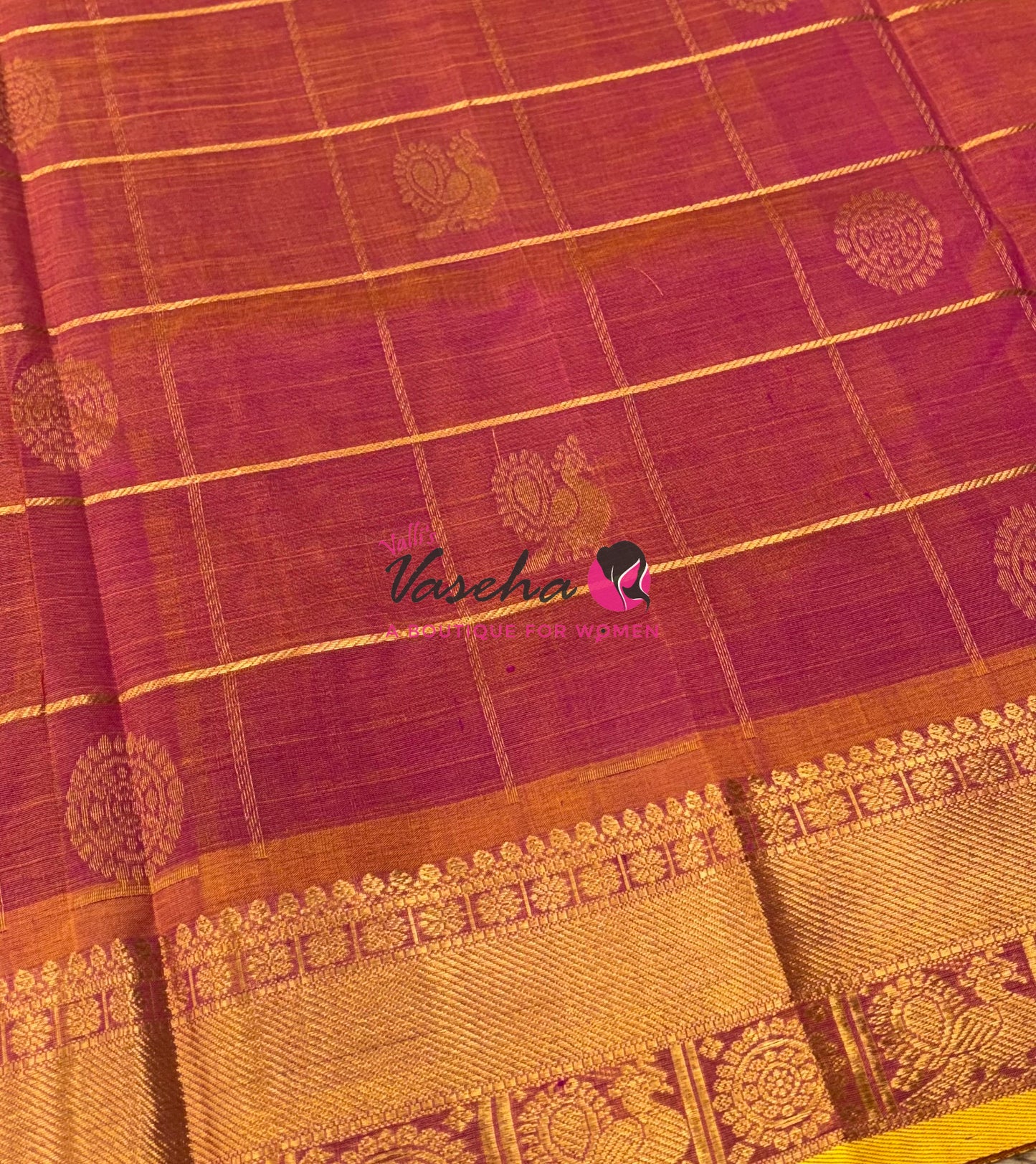 10 yards - Pure Silk Cotton - Peachish Pink - VVTYSC002