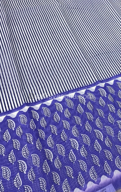 Semi Chanderi Saree - Lavender Shade - VVSCS004