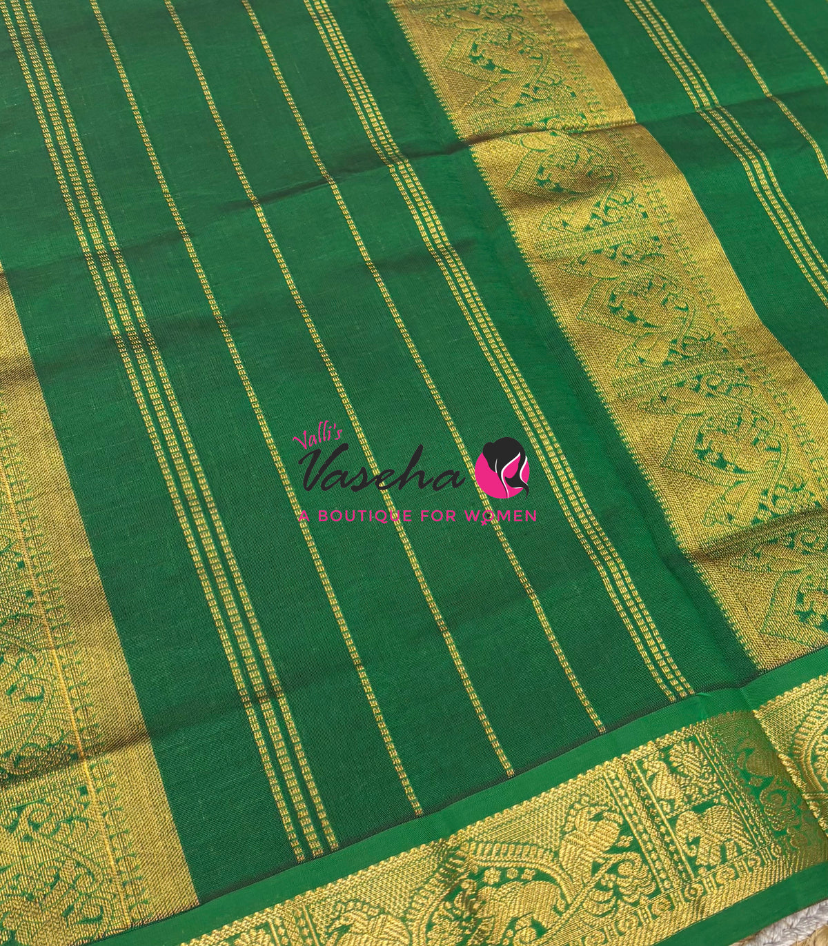 Semi Silk Cotton Saree - Checks Pattern - VVSSC019