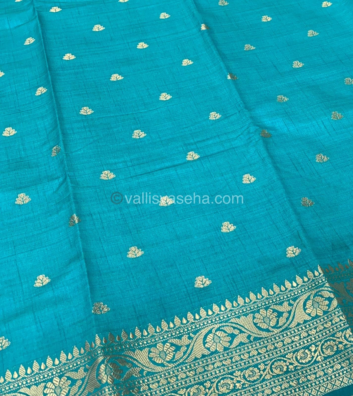Semi Tussar Silk Saree - Blue Shade - VVSTS008