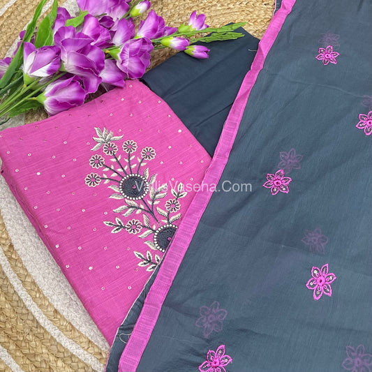 50% less - Offer Unstitched Material - Cotton Material - VVDUM001