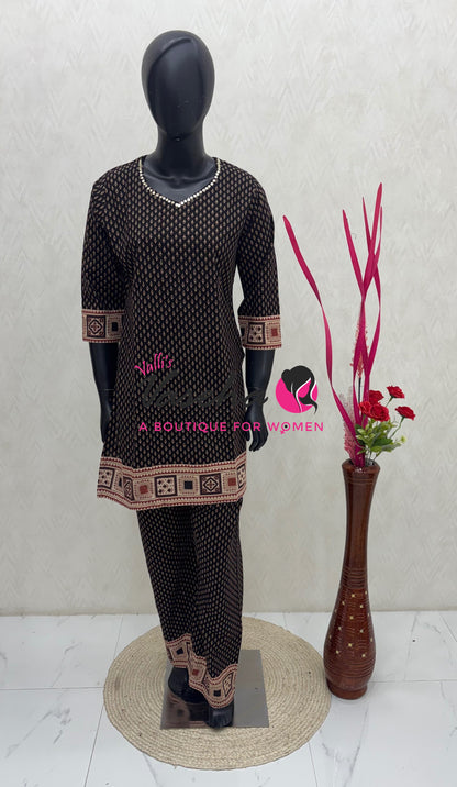 Top & Bottom(2pc) Co-Ord Set  - VVCS013
